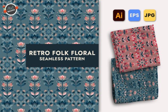 Download Retro Folk Floral Seamless Pattern - Premium Bundle