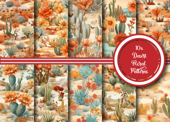 Download Desert Oasis Floral Patterns Collection - Floral pattern Collection