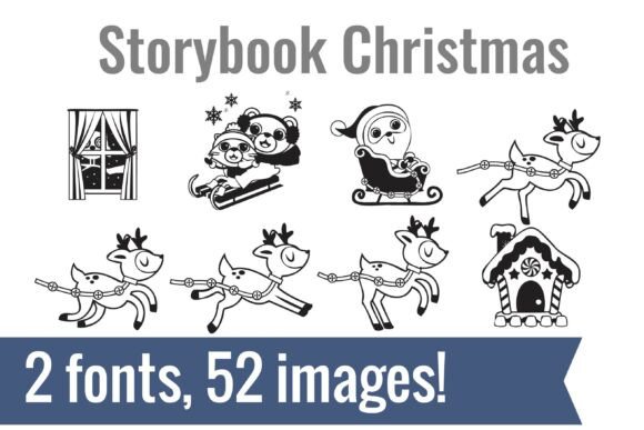 Download Storybook Christmas Dingbats - Dingbats Collection