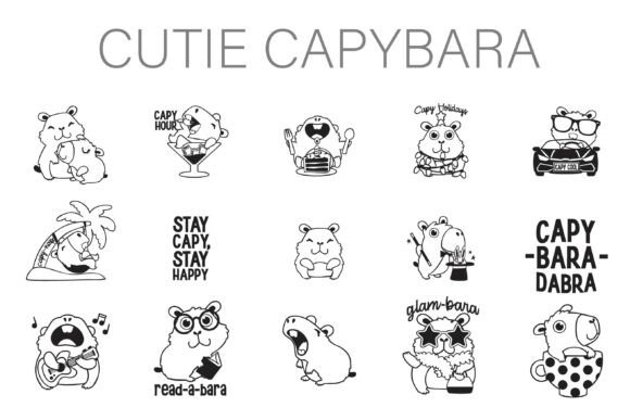 Download Cutie Capybara Dingbats - Dingbats Collection