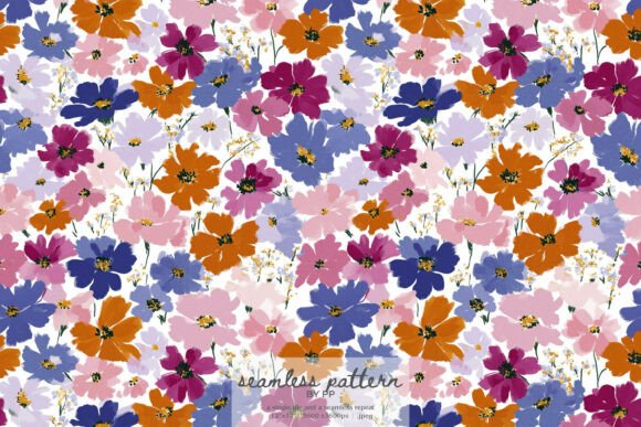 Download Bold Retro Floral Pattern - Floral pattern Collection