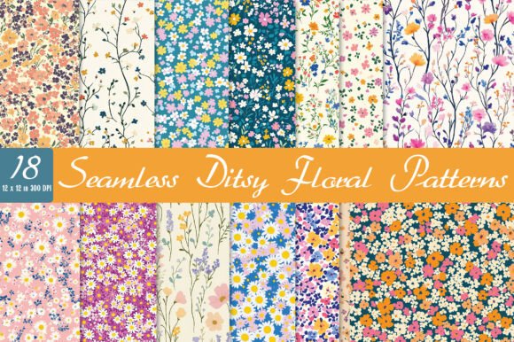 Download Seamless Ditsy Floral Patterns - Floral pattern Collection