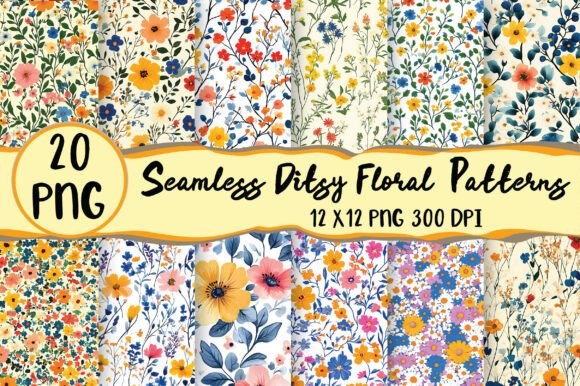 Download Seamless Ditsy Floral Patterns - Floral pattern Collection
