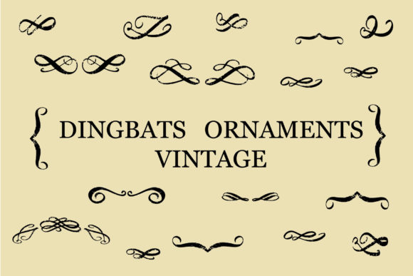 Download Dingbats Ornaments Vintage - Dingbats Collection