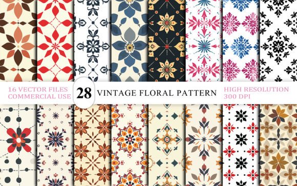 Download Vintage Floral Tile Seamless Pattern - Premium Resources