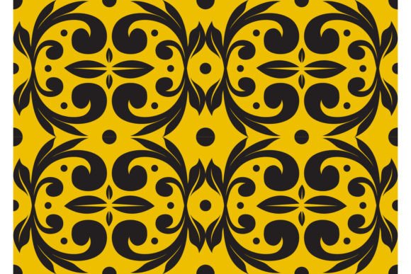 Download Yellow Black Floral Pattern - Floral pattern Collection