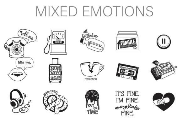 Download Mixed Emotions Dingbats - Dingbats Collection